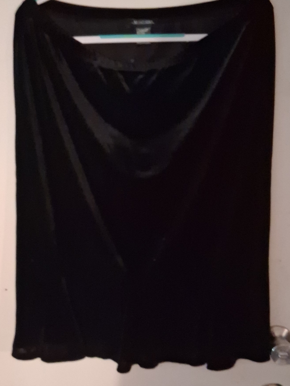 Notations Black Velvet Dress Top